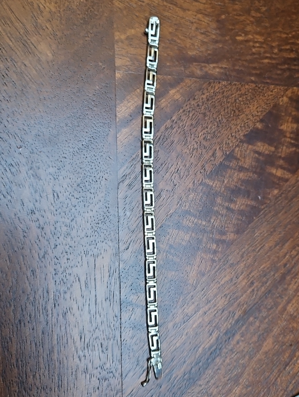 Women's Silver Greek Key Bracelet